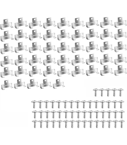 PATIKIL 80-Pack Recessed Light Clips – 304 Stainless Steel Can Light C-Clips With Self-Tapping Screws For 5-6" Retrofit Cans
