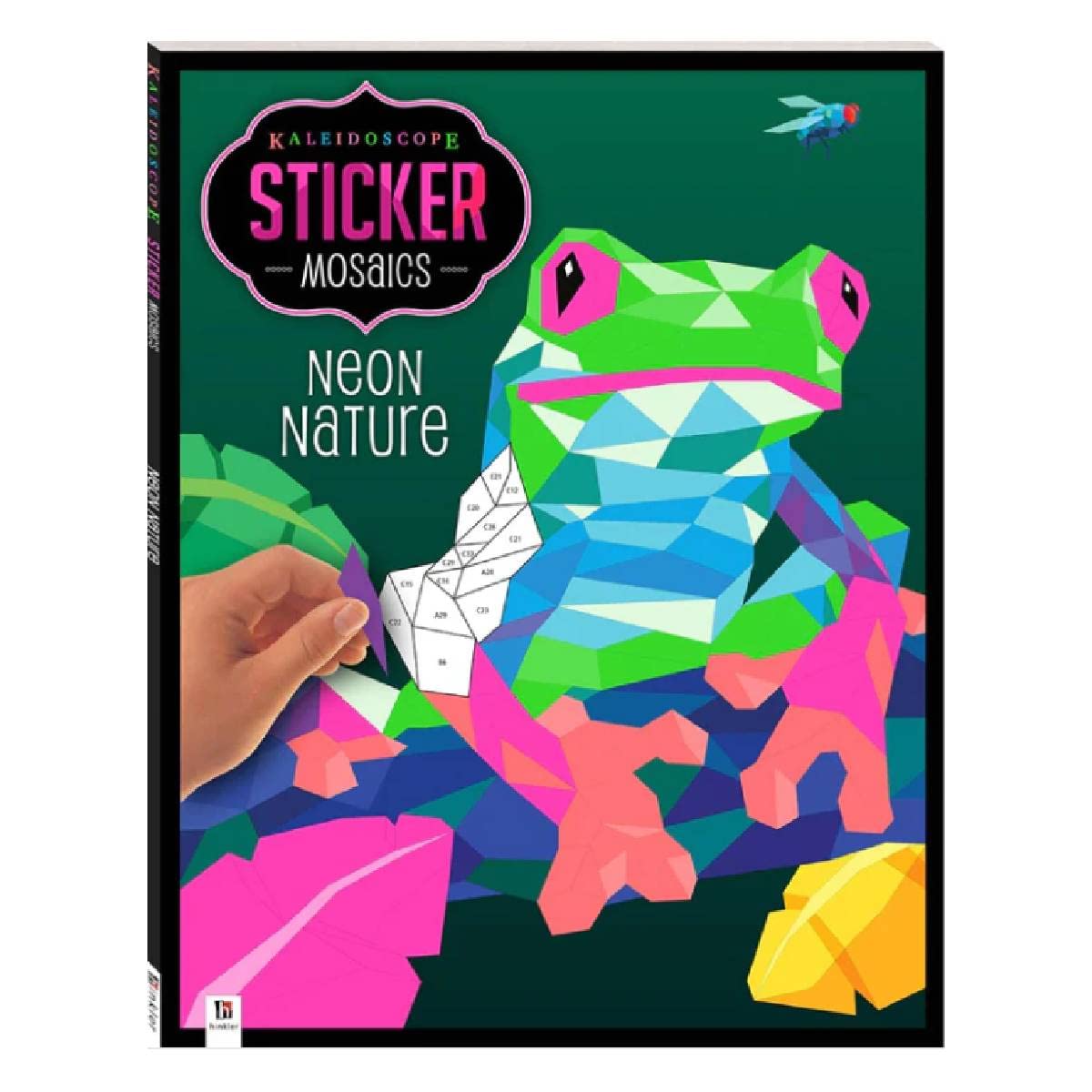 Hinkler | Neon Nature Kaleidoscope Sticker Mosaic | Mosaic Sticker Book for Adults | Sticker by Numbers | Animal Crafts [Paperback] [Aug 01, 2017] Pty Ltd