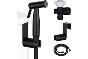 MBILLION Handheld Bidet Sprayer for Toilet Cloth Diaper Care Matte Black Stainless Steel Leakproof Hose, Wall/Toilet Mount, Adjustable Pressure, 2-Function Jet Spray for Baby Feminine Seniors Wash