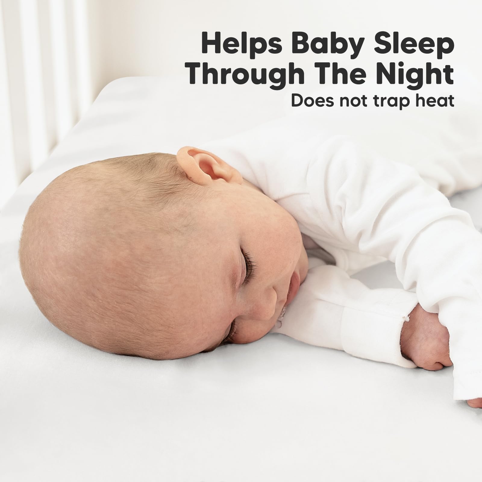 KeaBabies 2-Pack Organic Crib Sheets for Boys, Girls - 52x28 Fitted Crib Mattress Sheet Neutral, Breathable Jersey Cotton Cover for Baby Bed, Toddler Mattress, Soft & Cute Prints (Soft White)