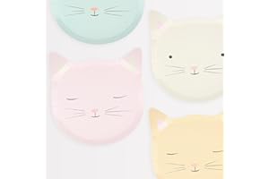 Meri Meri Disposable Birthday Party Plates, Pack of 8 Fun Shaped Disposable Plates for Party, Kid’s Birthday Paper Plates