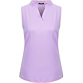 Vidusou Womens Sleeveless V Neck Golf Polo Shirts