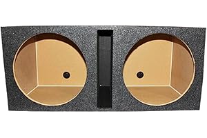 Q POWER QPower QBASS 15 Inch Heavy Duty MDF Car Audio Stereo Speakers Subwoofer Sub Box Enclosure with Dual Vented Chamber and Charcoal Carpet