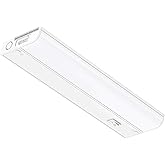 GETINLIGHT Inlight 12-inch Hardwired Only LED Under Cabinet Lighting, Daylight White(5000k), Dimmable, Matte White Finished, 