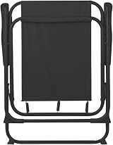 Harbour Housewares Folding Beach Deck Chairs Black Pack of 2 view 5
