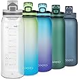 Opard 30oz Sports Water Bottle with Leak Proof Flip Top Lid BPA Free Tritan Reusable Plastic for Gym and Outdoor