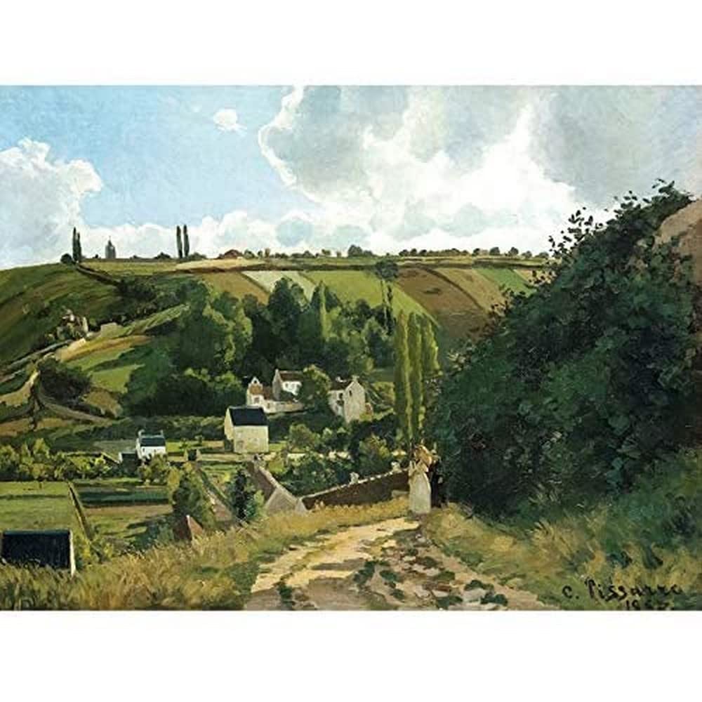 Artery8 Pissarro Jalais Hill Pontoise Landscape Painting Art Print Canvas Premium Wall Decor Poster Mural