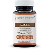 Secrets of the Tribe Lobelia 60 Capsules, 375 mg, Responsibly farmed Lobelia Inflata Dried Herb (60 Capsules)