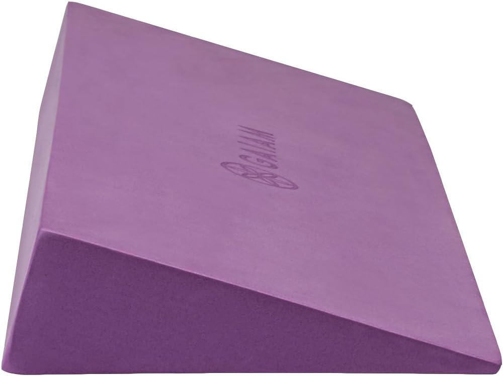 Gaiam Yoga Block Wedge - Lightweight EVA Foam (20" L x 6" W x 2" H), Deep Purple : Sports & Outdoors