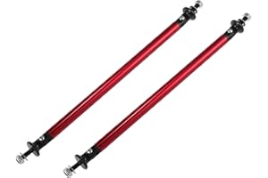 ACROPIX 200mm 7.87" Front Rear Universal Bumper Lip Splitter Strut Rod Tie Support Bars Splitter Support Rods Red - Pack of 2