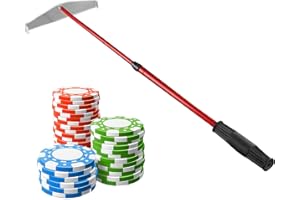 Generic Telescopic Roulette Poker Chip Rake - Acrylic Chip Rake, Poker Chip Push Chips Harrow Collecter, Casino Grade Pro Rake for Blackjack,Texas Hold'em, Casino Poker, Refer to description, Red