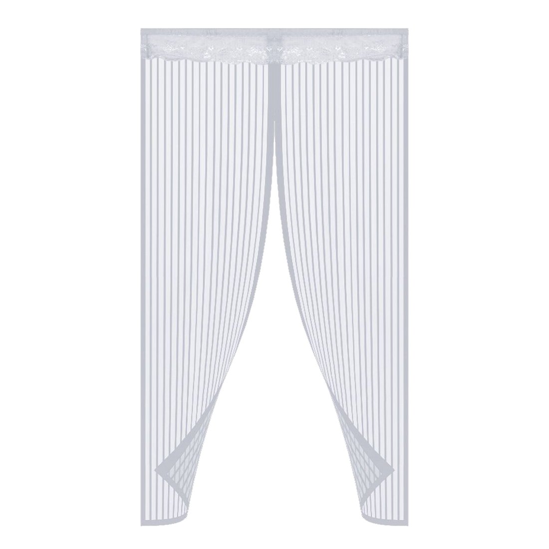 walolo Magnetic Fly Screen Door,140 x 240cm, Mosquito Net Mesh Curtain with Full Frame Hook and Loop Fasteners, White(Big Size)