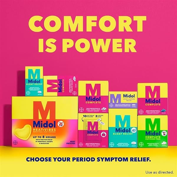 MIDOL LONG LASTING RELIEF 20CT: MIDOL LONG LASTING RELIEF, MENSTRUAL SYMPTOM RELIEVER & FEVER REDUCER, CAPLETS WITH ACETAMINOPHEN FOR MENSTRUAL PAIN RELIEF – 20 COUNT (PACKAGING MAY VARY)