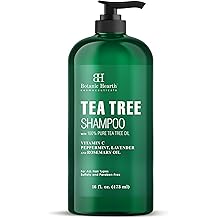 Botanic Hearth Tea Tree Shampoo, Vitamin C, Peppermint, Lavender And Rosemary Oil, Fights Dandruff And Dry Scalp, 16 Fl Oz