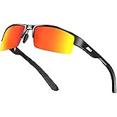 ATTCL Men's Polarized Sunglasses, UV400 Protection, Rectangle Metal Glasses for Driving, Fishing, Golf, Cycling