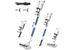 Whall® Cordless Vacuum Cleaner,Upgraded 25Kpa Suction 280W Brushless Motor 4 in 1 Cordless Stick Vacuum Cleaner,Lightweight Handheld Vacuum for Home Pet Hair Carpet Hard Floor,up to 55mins Runtime