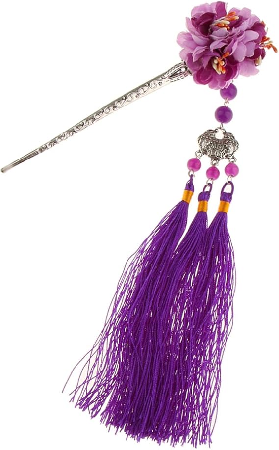 Amazon Sharplace 簪 中華風 かんざし ヘアピン 一本簪 一本挿し ヘアスティック 髪飾り ヘアアクセサリー 全8色 紫 和装小物 通販