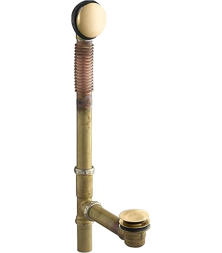 KOHLER 7259-CP ClearFlo Brass toe tap bath drain, Polished Chrome