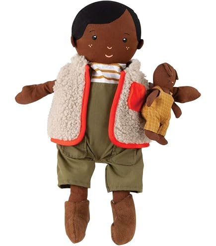 Poupée Bonikka Lil'l Fran Andreu Toys – 26 Cm, Cheveux Bruns En Couettes, Robe Fleurie – Lavable à La Main