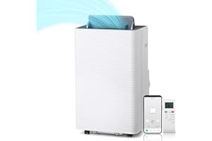 TURBRO Finnmark 14,000 BTU Portable Air Conditioner and Heater, Dehumidifier, 3-Speed Fan, Covers Rooms up to 600 Sq. Ft., Remote and WiFi Control, 7.77 CEER High Efficiency, CSA-Certified