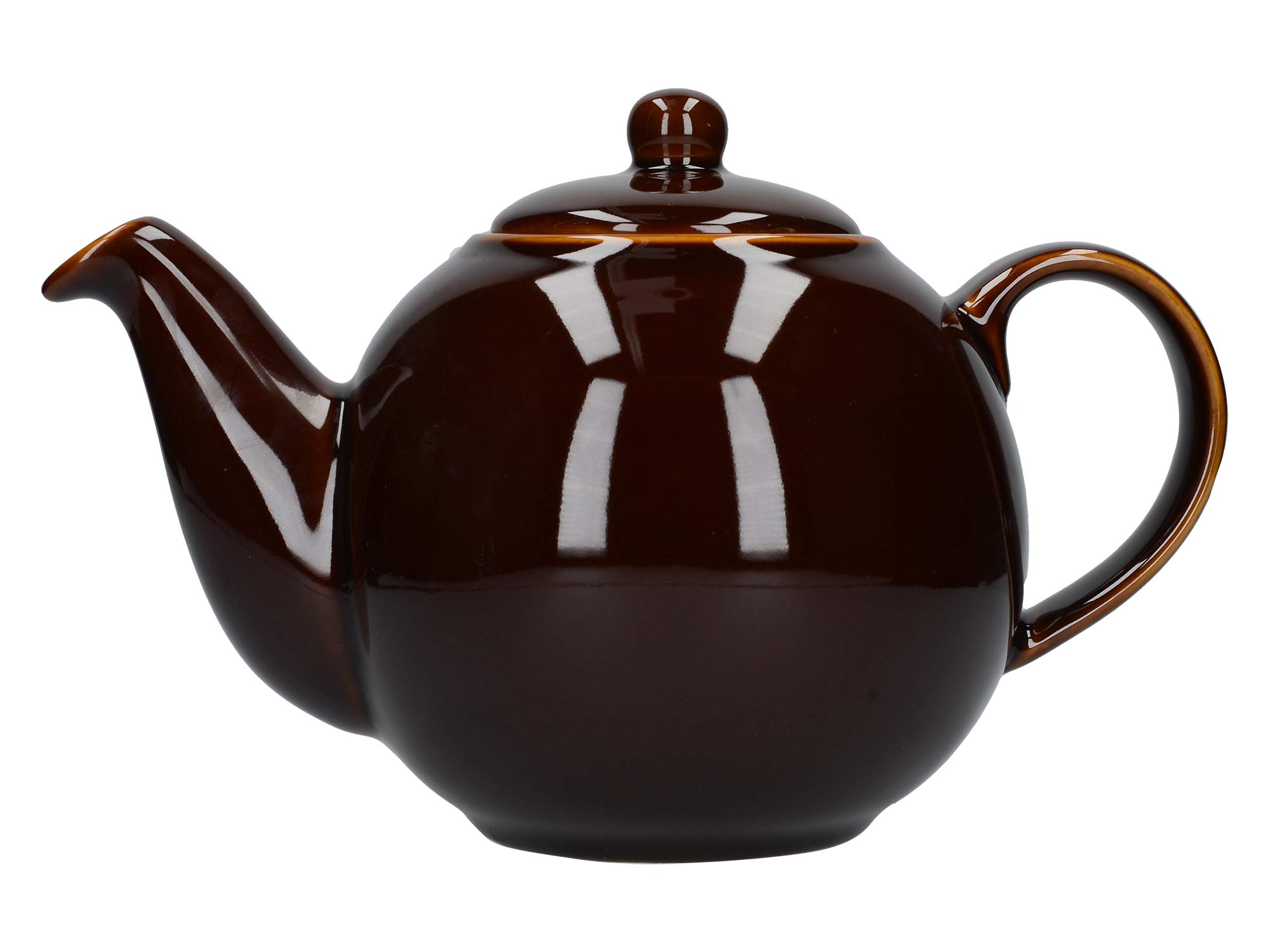 London PotteryTeapot with Strainer, Rockingham Brown, 6 Cup (1.2 Litre)