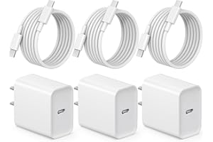 ROMITAZ iPhone 16 15 Charger Fast Charging 3+3Pack Type C Charger USB C Charger Block with 6FT Cable Compatble with iPhone 16/16 Plus/16 Pro/16 Pro Max/iPhone 15/15 Pro Max/iPad Pro/AirPods