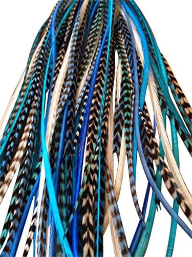 Feather Hair Extensions, 100% Real Rooster Feathers, 10 Long Thin Loose Individual Feathers, By Feather Lily