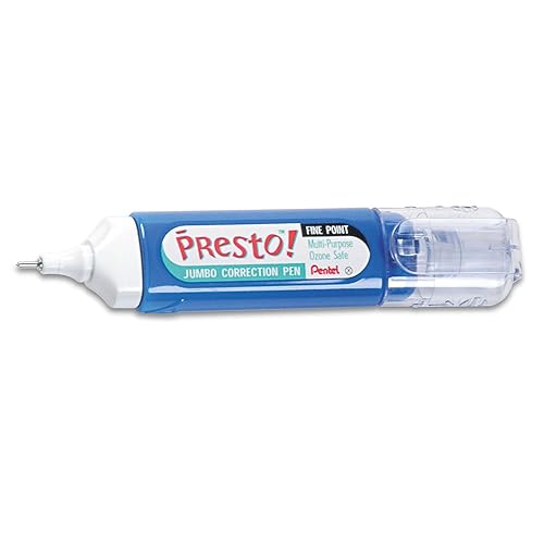 Pentel Presto Jumbo Correction Pen, Fine Point, 12 ml, Sold as a