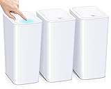 RTWDKFQ 3 Pack Bathroom Small Trash Can with