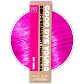 Good Dye Young Streaks &amp; Strands Semi-Perm Pink Hair Dye, 2 FL OZ, Ex-Girl | Vegan and Cruelty-Free Hair Dye, True Hot Pink, Lasts 16-24+ Washes, Non-Damaging Conditioning Hair Color, For Pops of Color