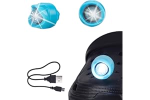 CHEFENSTY Rechargeable LED Clogs Shoes Light 2 Pcs,for Headlights for Croc 72 Hours in The Dark,for Dog Walking,Handy Camping,Night Running Gifts(Rechargeable Blue)