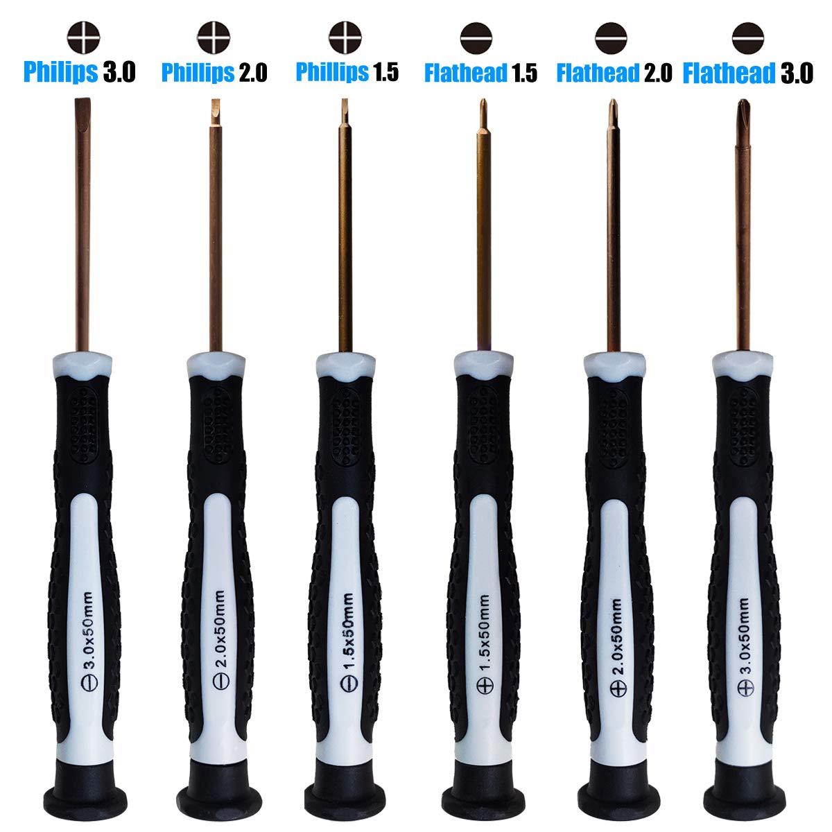 6 in 1 SCREWDRIVER SET - with 3.0/2.0/1.5mm