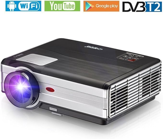 Wireless LED Wifi TV Projector, EUG LED LCD HDMI Android Video Projector 1080P, WXGA Multimedia
