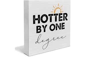 YIDOU Graduation Quote Wood Box Sign Decor Desk Sign Hotter by One Degree Wooden Box Block Sign Rustic Home Graduation Party Decoration Grad Gift
