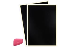 huzile Laser Engraving Marking Color Paper, 2 PCS Black Marking Paper, 15.3" x 10.4" Laser Engraving Paper for Fiber Laser Marking and Engraving, Laser to Engrave on Metal, Ceramics, Glass (Black)