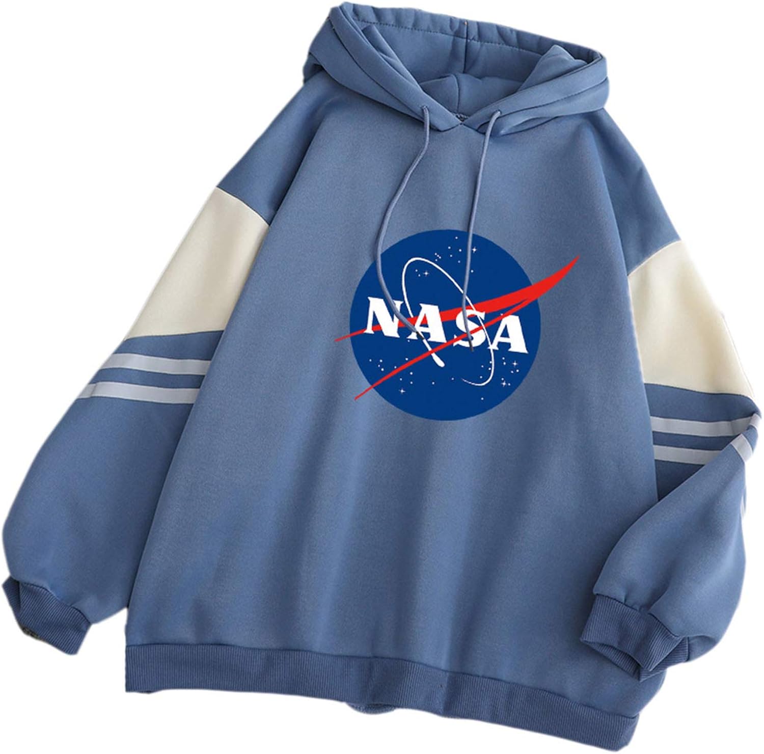 Unisex NASA Hoodie Casual Loose Boysfriend Style Graphic Printing Long