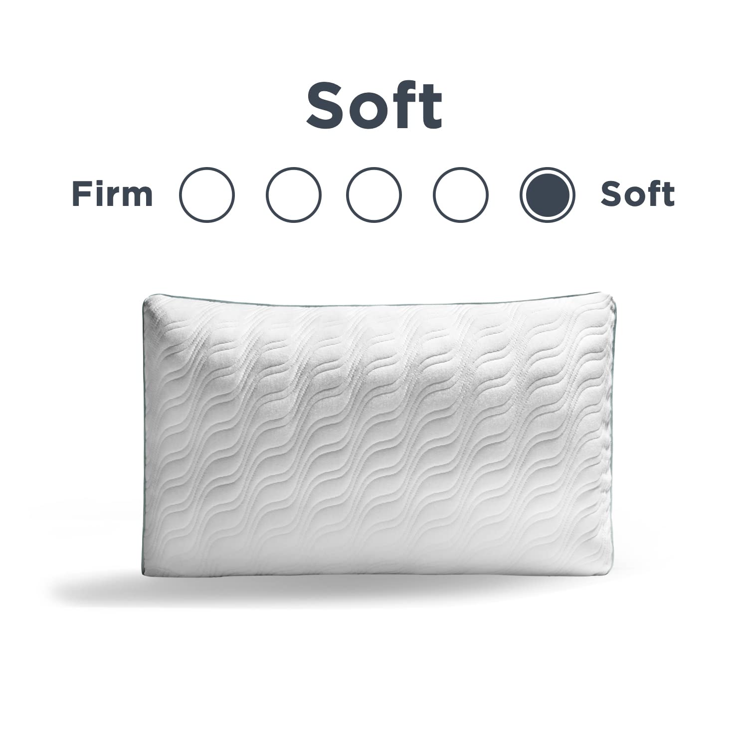 TempurPedic TEMPURCloud ProMid Memory Foam Pillow, Queen, White