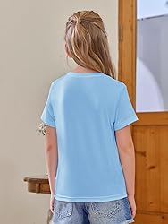 Girls Short Sleeve T Shirts Kids Summer Tops