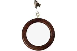 GALAXY INDIACRAFT Premium 12 Pcs Wooden Curtain Rings Hooks Clips for Home Window Drapery Rod Pole | Matte Brown Dark | Inner Dia Inner Dia 2.6, Outer Dia 3.5 Inch | Window Hanging Sucker Hook
