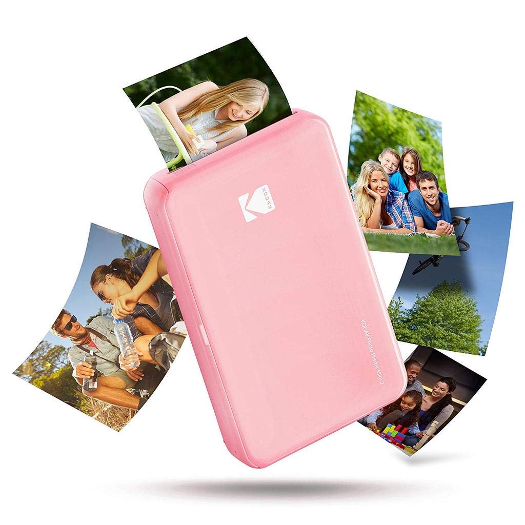 Kodak Mini 2 HD Wireless Mobile Instant Photo Printer with 4Pass Patented Printing Technology, Compatible with iOS and Android Devices - Pink