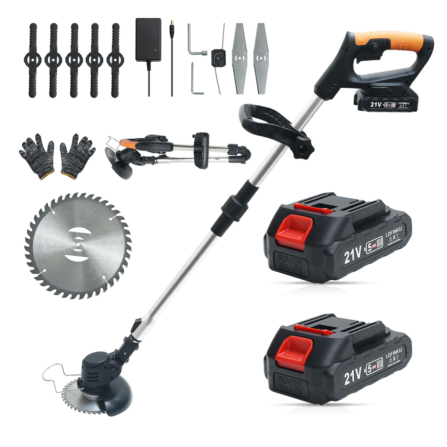 Photo 1 of **MISSING PARTS**Cordless  Wacker,Electric Weed Eater,2 Batteries,Grass Trimmer Cordless,Black-A