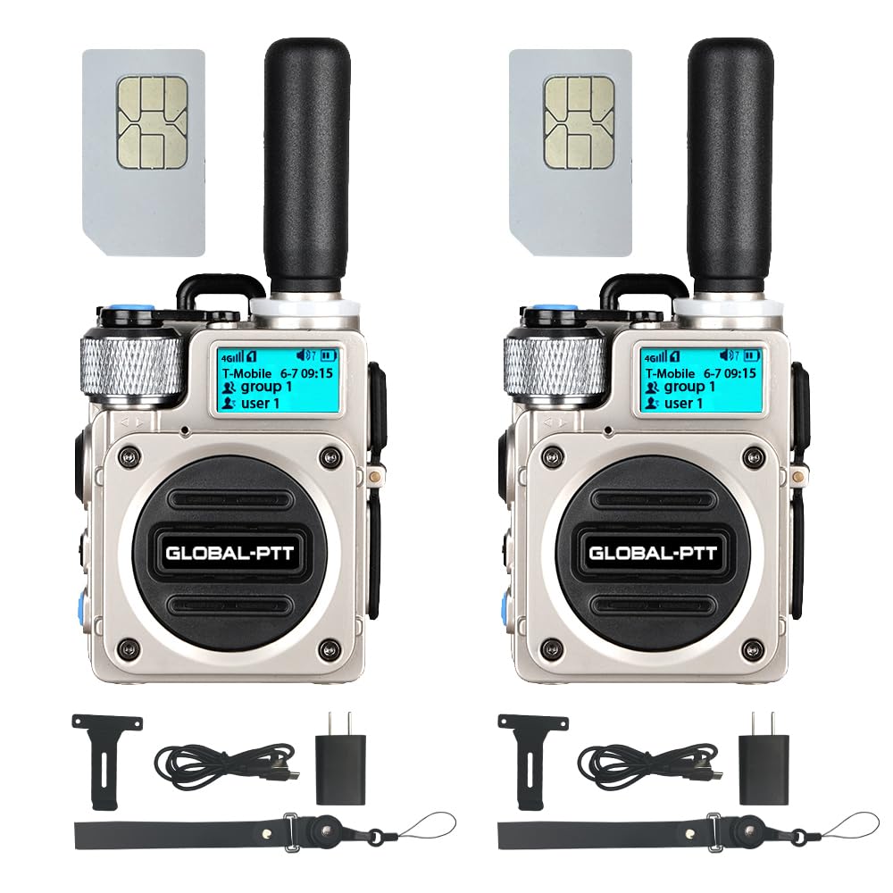 Global-PTT PoC Radios, Pack of 2 Unlimited Range