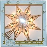 Kurt Adler 9-Inch 10-Light 8-Point Gold Capiz Star Treetop