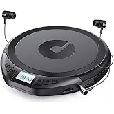 Gueray Portable CD Player with Earphones CD Player for Car | CD Dsicman with Anti-Skip Shockproof with LCD Display Support PROG Memory Repeat Function