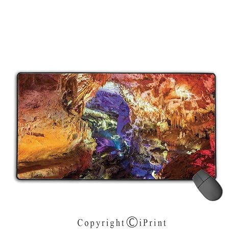 Amazon Com Stitched Edge Mouse Pad Natural Cave Decorations