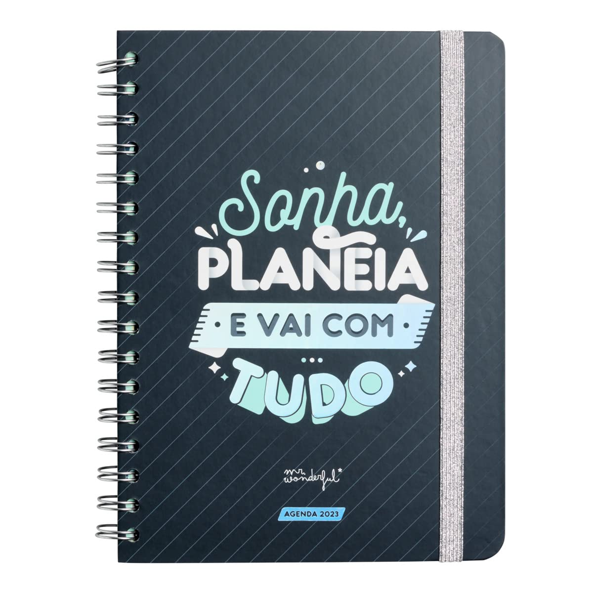 Mr. Wonderful - Classic yearly planner 2023 weekly – Sonha, planeia e vai com tudo, Blue, WOA2212290PTZ0