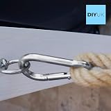 SS8 Carabiner 12x140mm Heavy Duty Steel Clip Hook Climbing Gym Swing Gear (2pcs) view 7