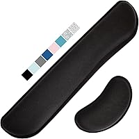 Gorilla Grip Gel Memory Foam Wrist Rest for Computer Keyboard, Mouse, Ergonomic Design for Typing Pain Relief, Desk Pads Supp