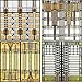 CoasterStone AS2745 Absorbent Coasters, Frank Lloyd Wright Art Glass Design Coasters, Set of 4