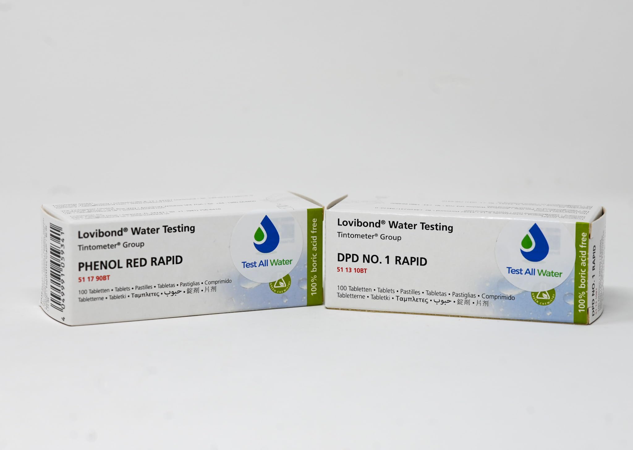 Testallwater - Lovibond Multipack | DPD No. 1 & Phenol Red Rapid Tablets | 100 Tests for Chlorine & pH | Compatible with Lovibond Kits | For Pools & Water Dispensers